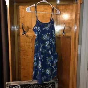 Blue floral dress